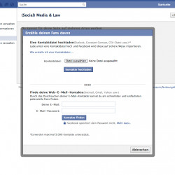 Artikelbild zu Facebook und Recht - Teil 6: Adressbuch-Synchronisation für Seiten-Betreiber